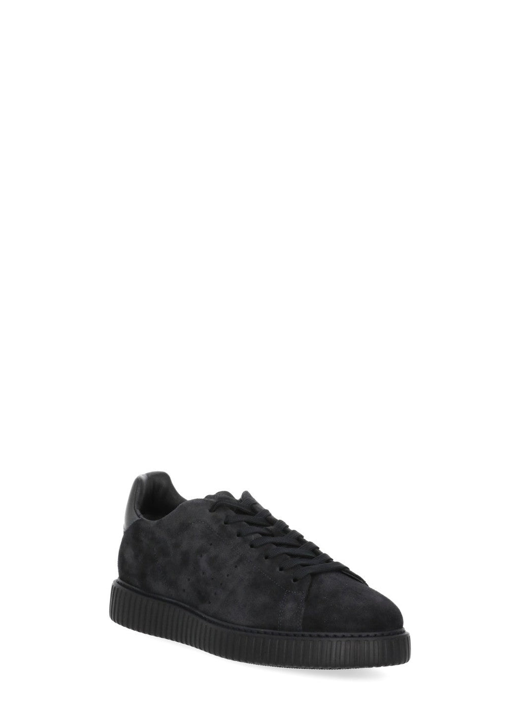 Blue Suede Low-Top Sneakers