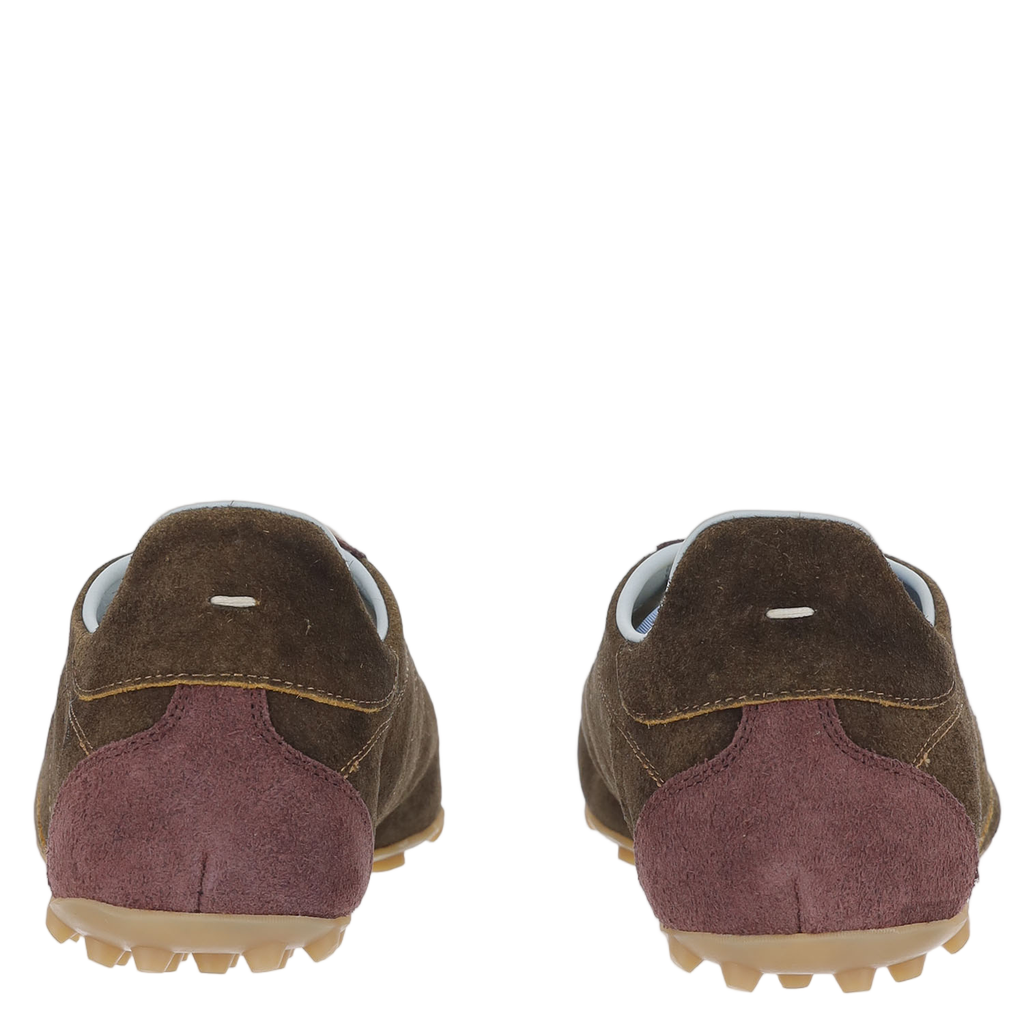 Brown Low-Top Suede Sneakers