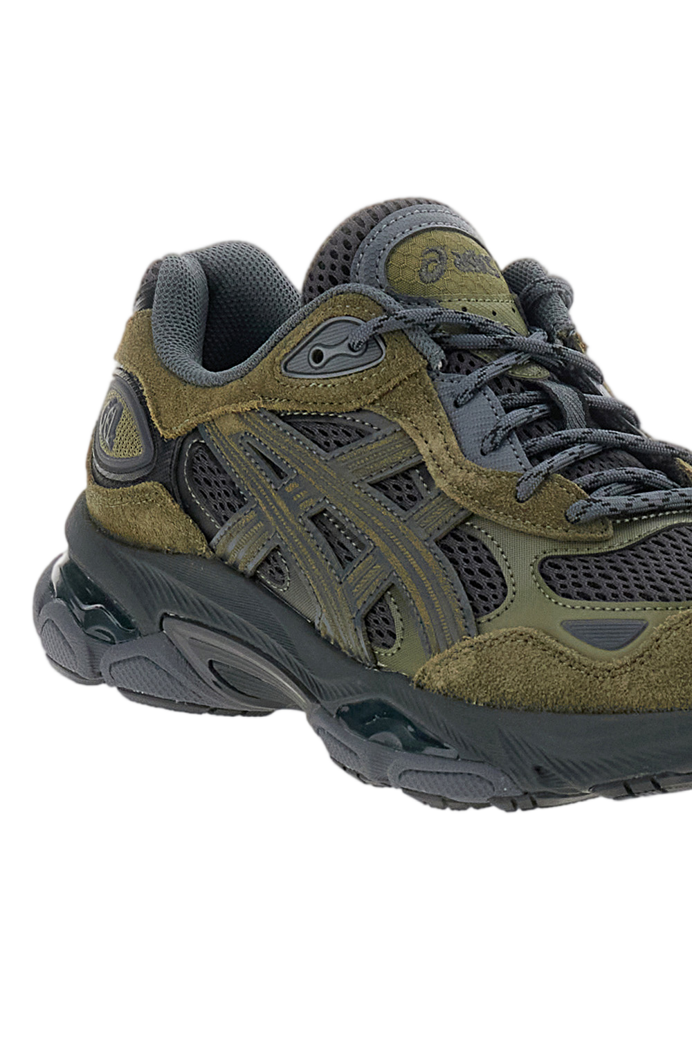 Grey Gel-NYC 2.0 Suede Mesh Low-Top Sneakers