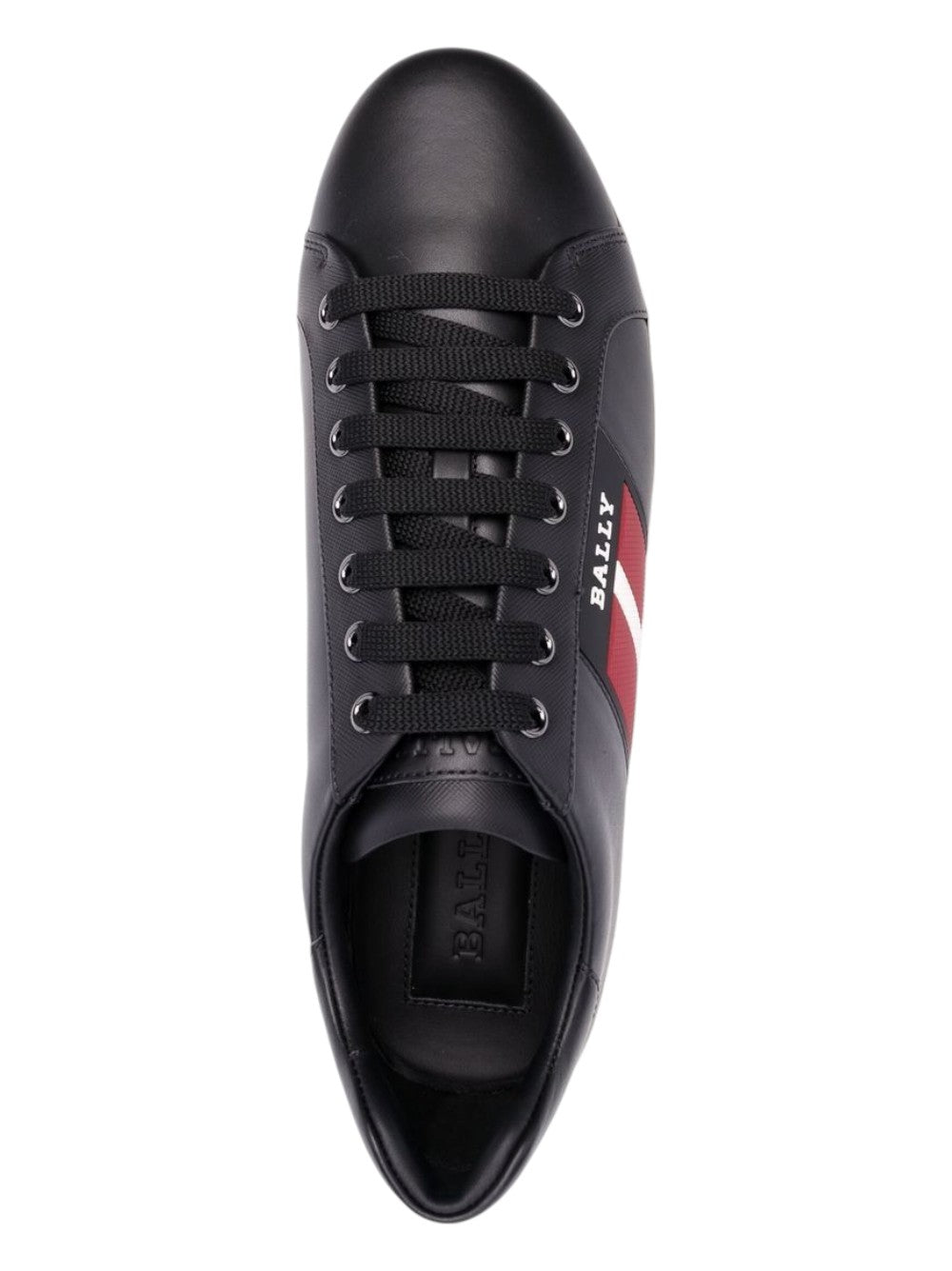 Bally Mylton 6239629 Black Calf Embossed Leather Sneakers