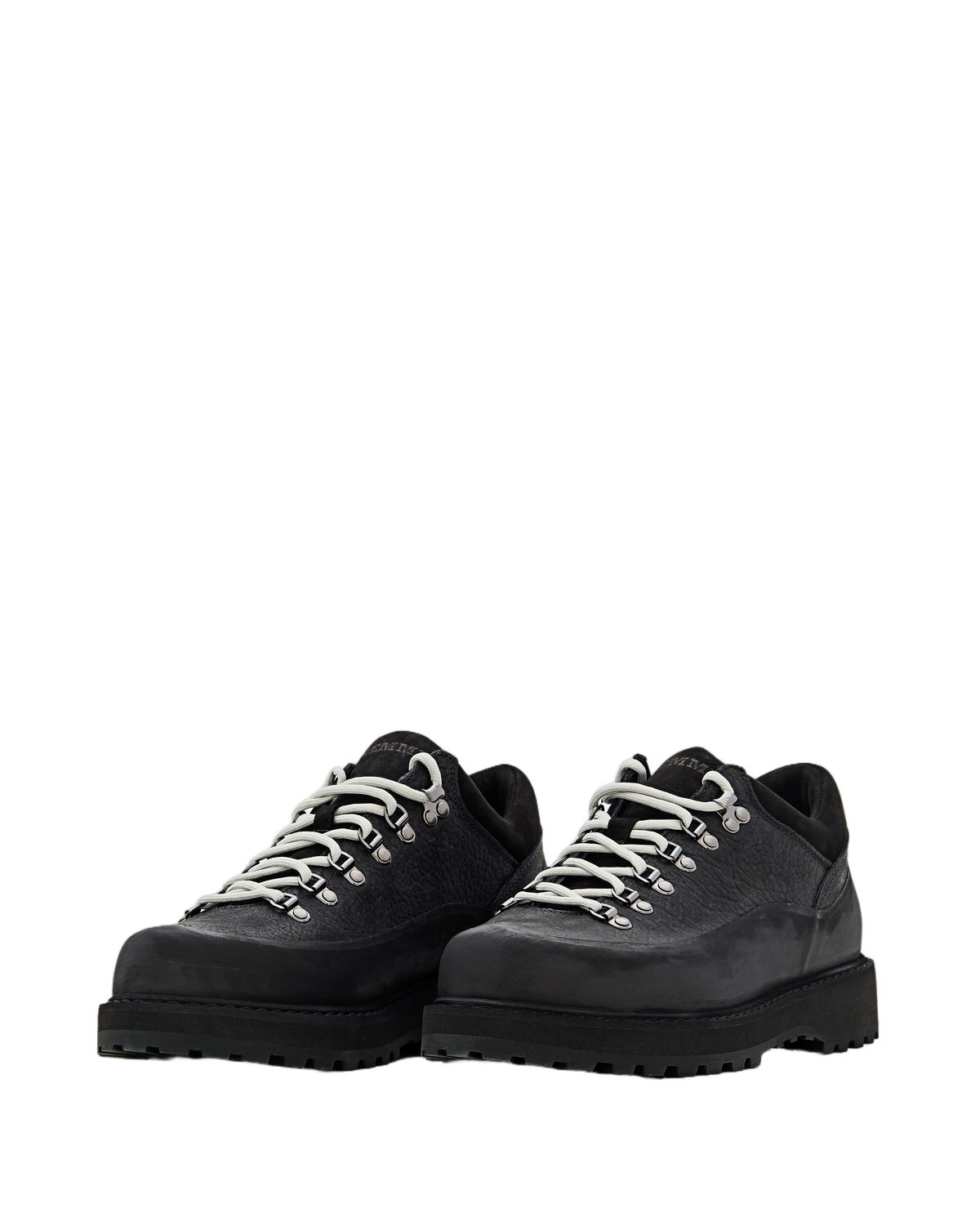 Black Cornaro Worked Suede Low-Top Sneakers