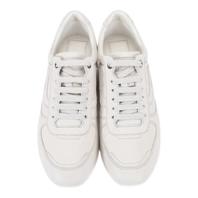 Bally Gismo 6239589 Men's Dusty White Calf Plain Leather Sneakers