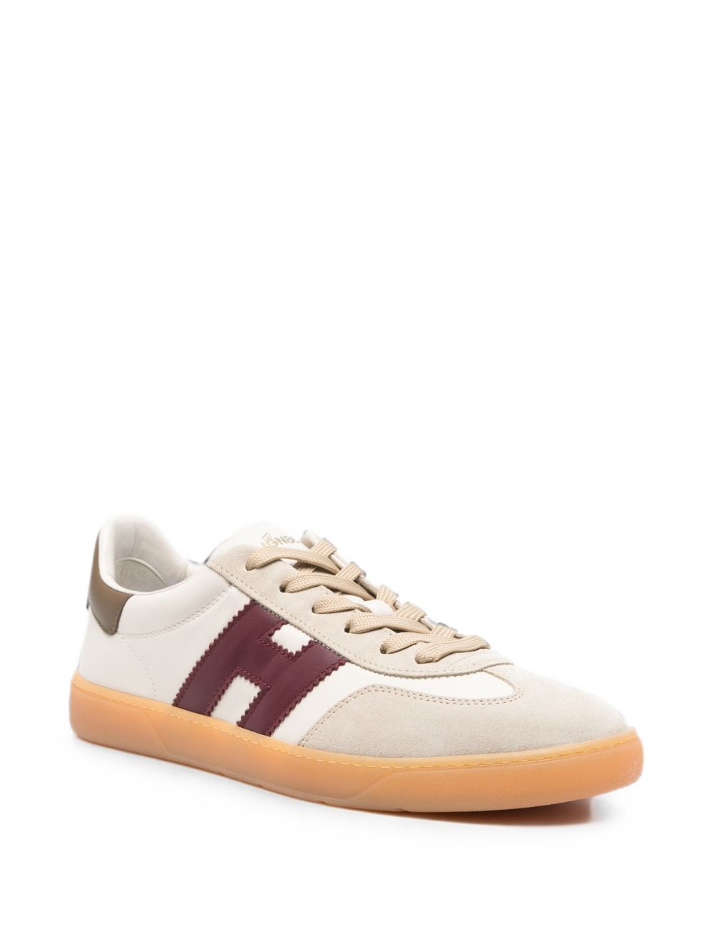 Burgundy Logo Gum Sole Low-Top Sneakers