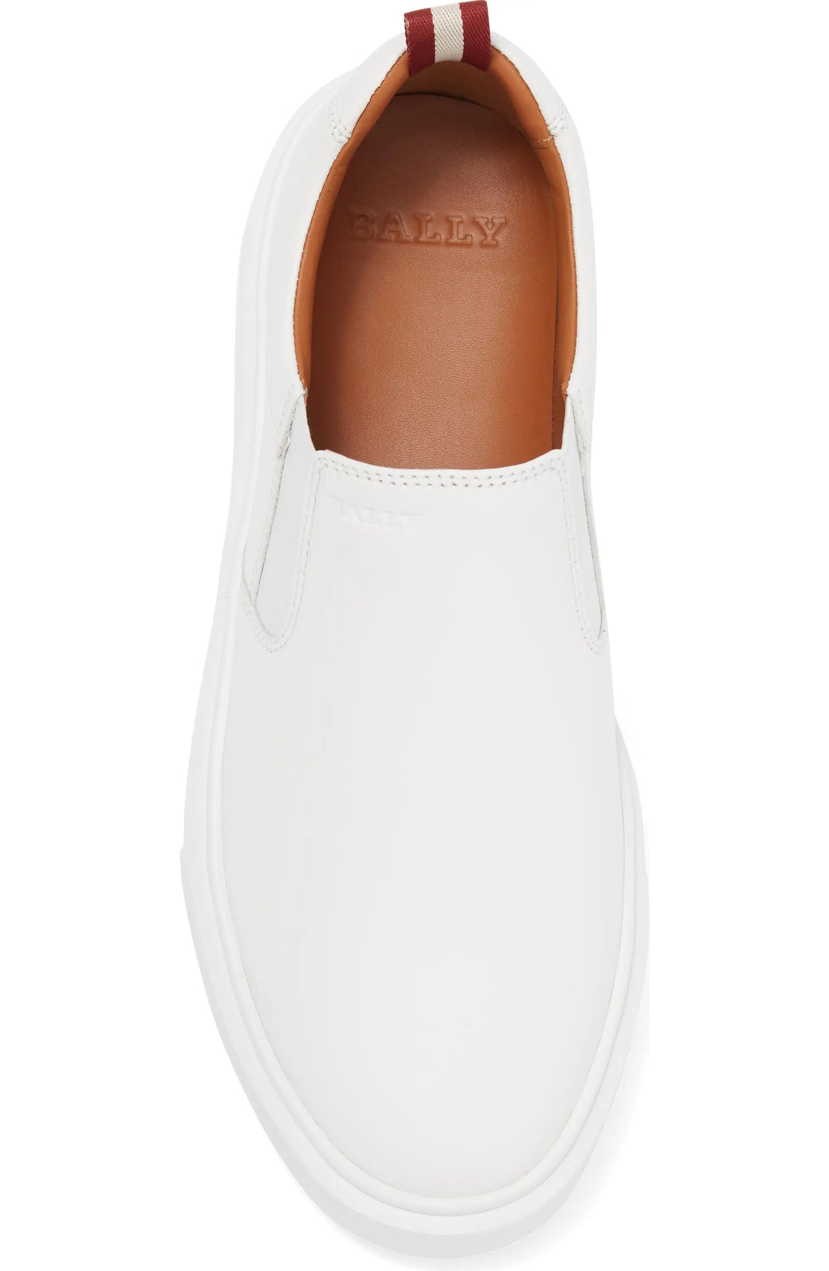 Bally Charles 6240397 Men's White Lamb Leather Sneakers
