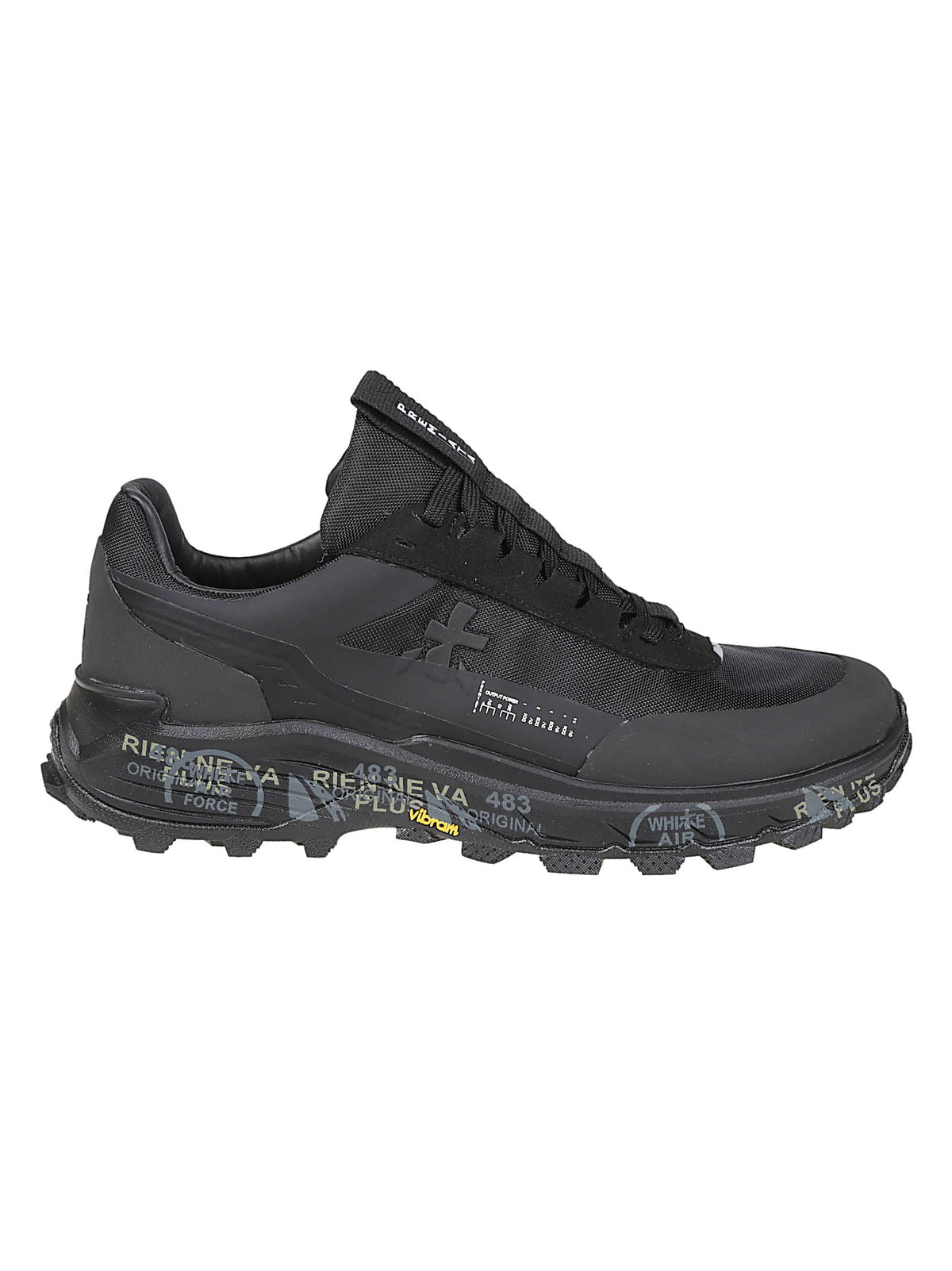 Black Devin Low-Profile Polyurethane Sneakers