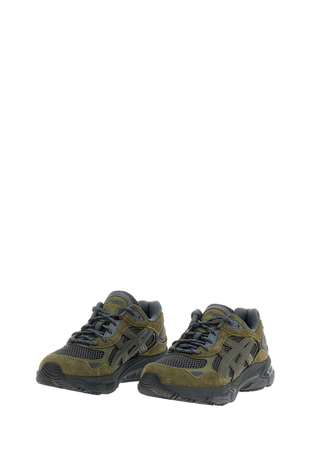 Grey Gel-NYC 2.0 Suede Mesh Low-Top Sneakers