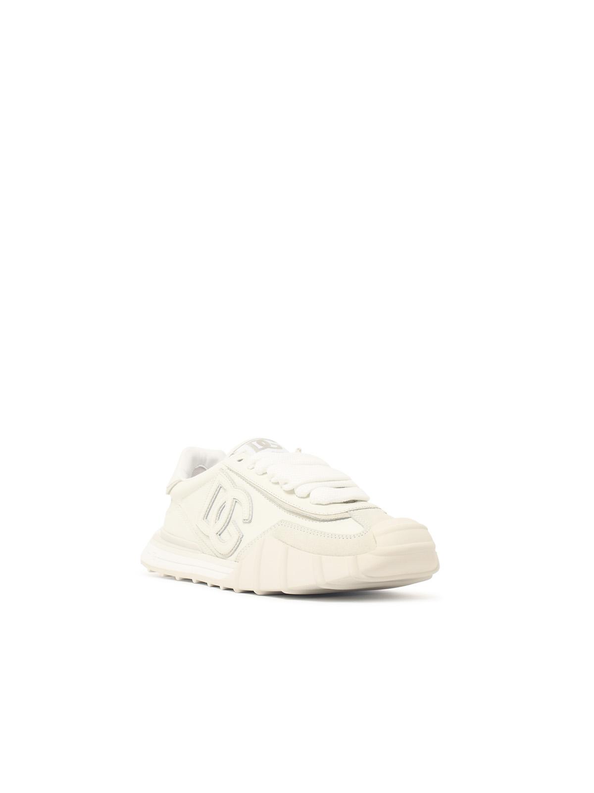 'Dg Athletic' White Leather Sneakers