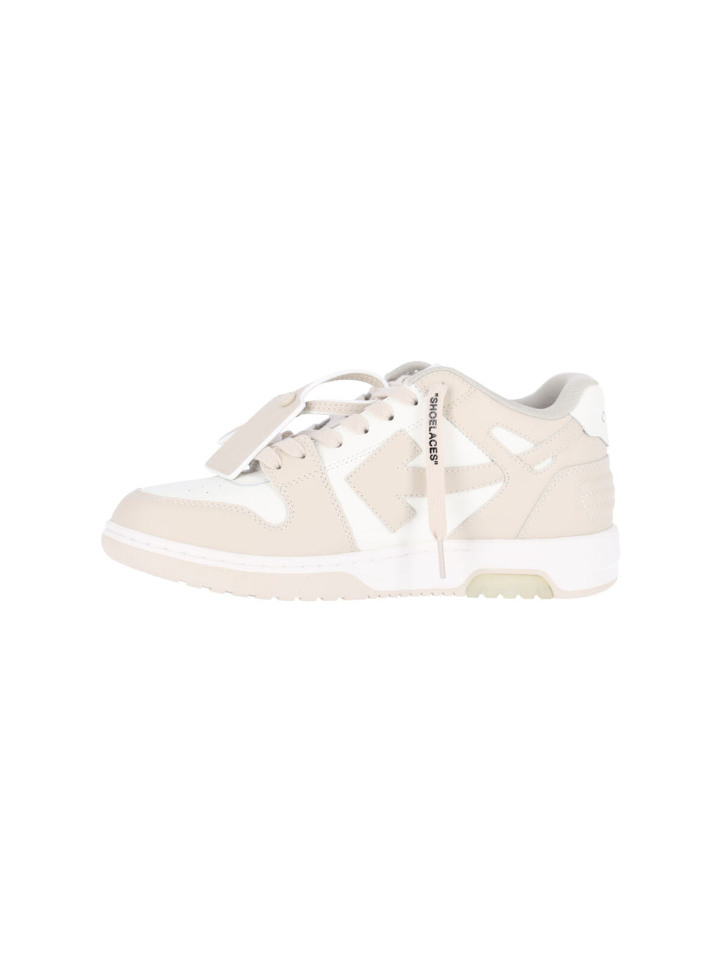 Beige Leather Out Of Office Sneakers