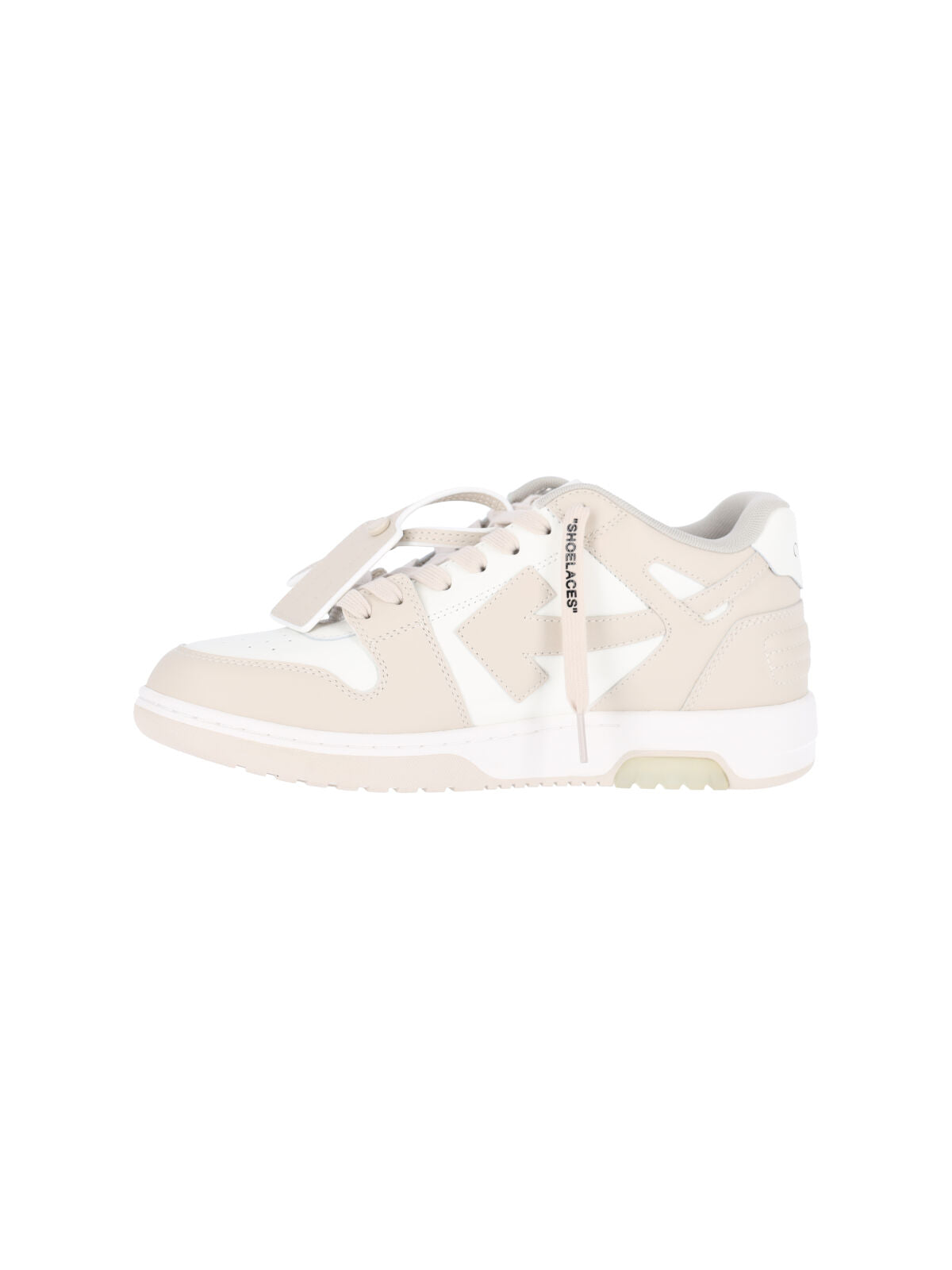 Beige Leather Out Of Office Sneakers