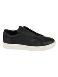 H668 Laceless Black Calf Leather Slip-On Sneakers