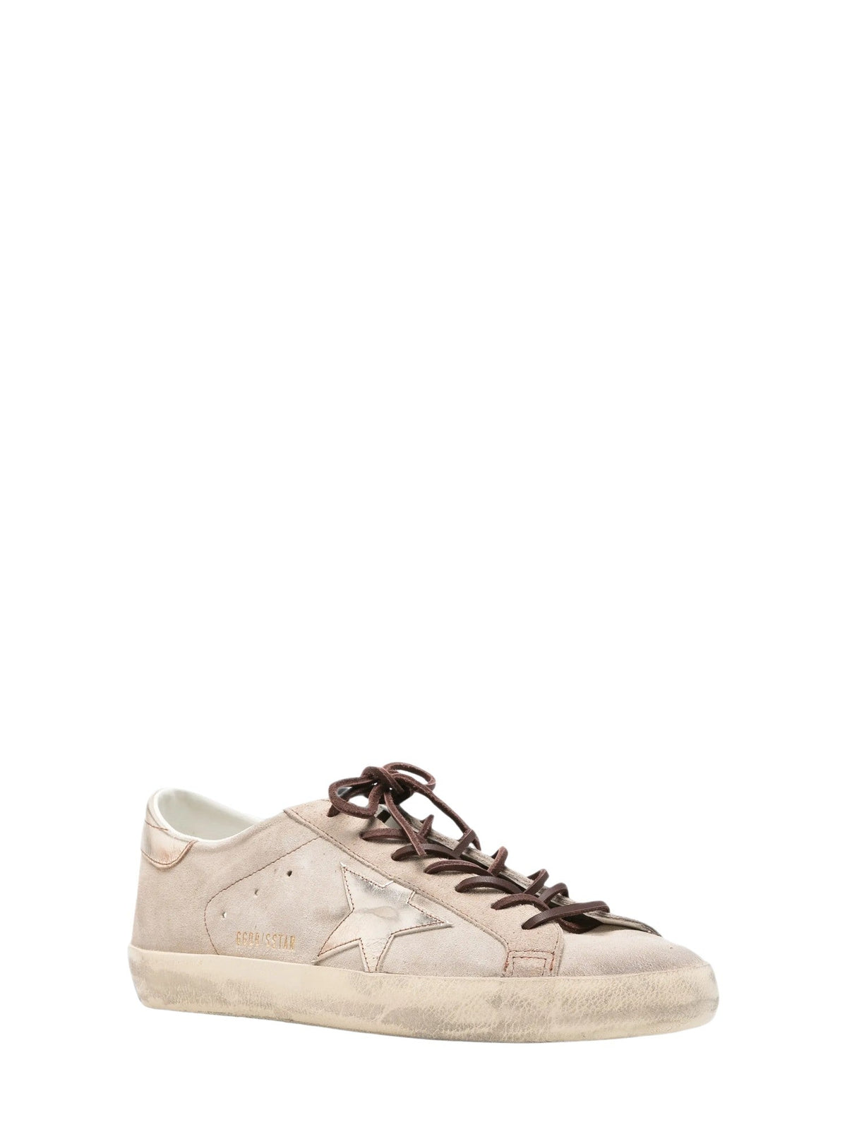 Low-Top Sneakers with Suede Upper and Laminated Star Detail