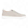 Justin Reess Mens Grey Suede Leather Trainers Sneakers - Josh