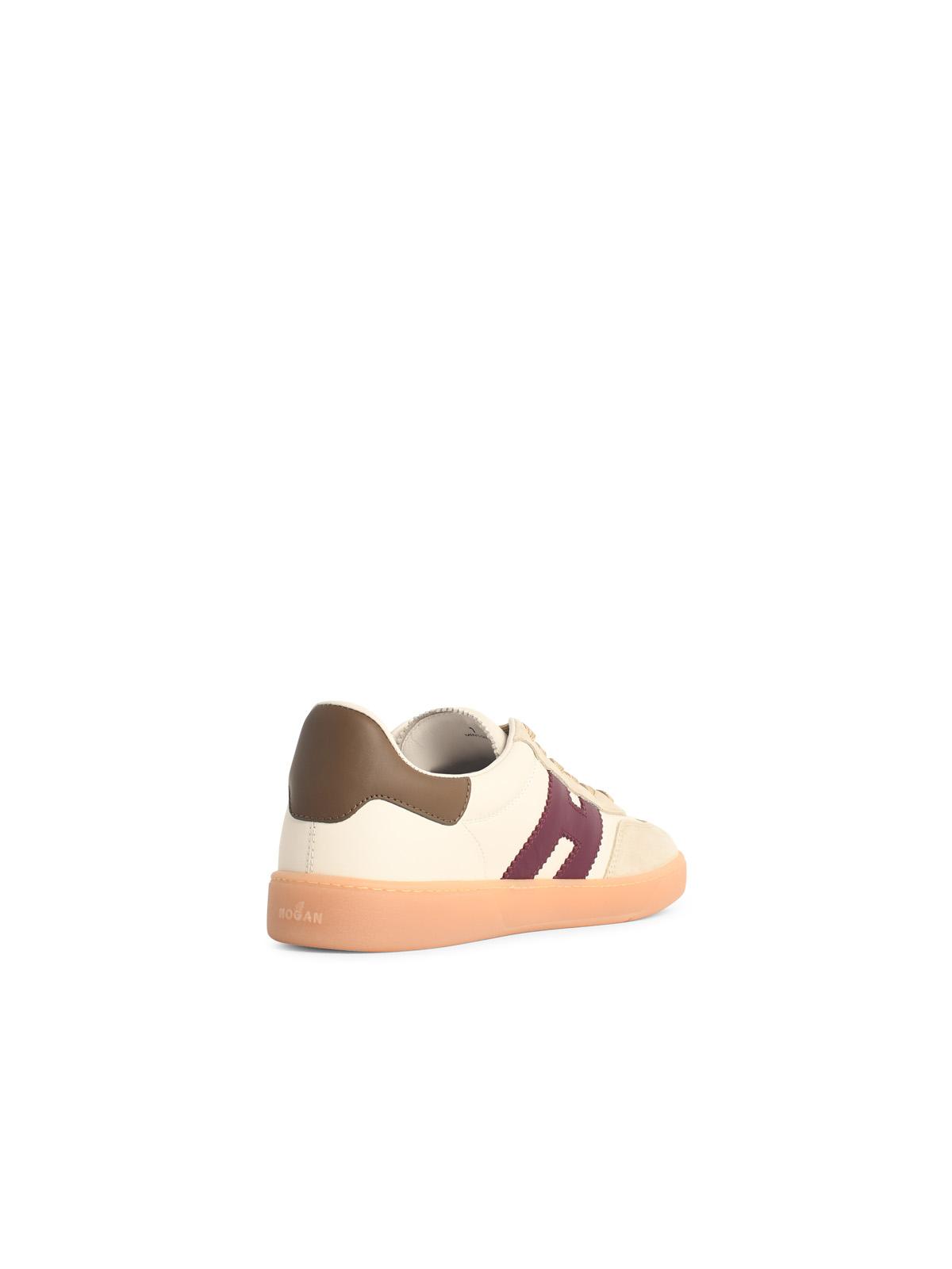 'Cool' White Leather Sneakers