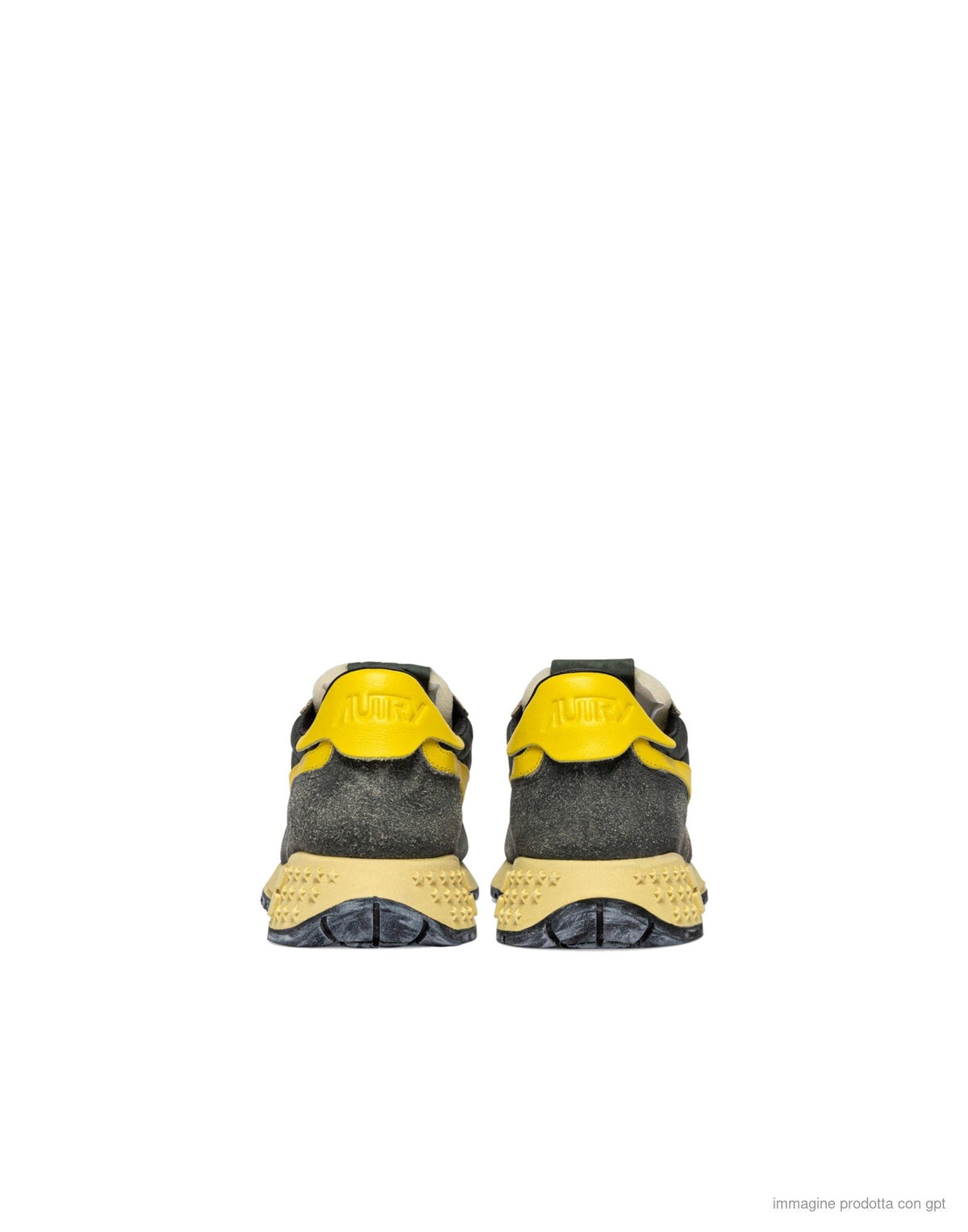 Autry Reelwind Low Sneakers In Grey And Yellow | Men Vwlm Gq06