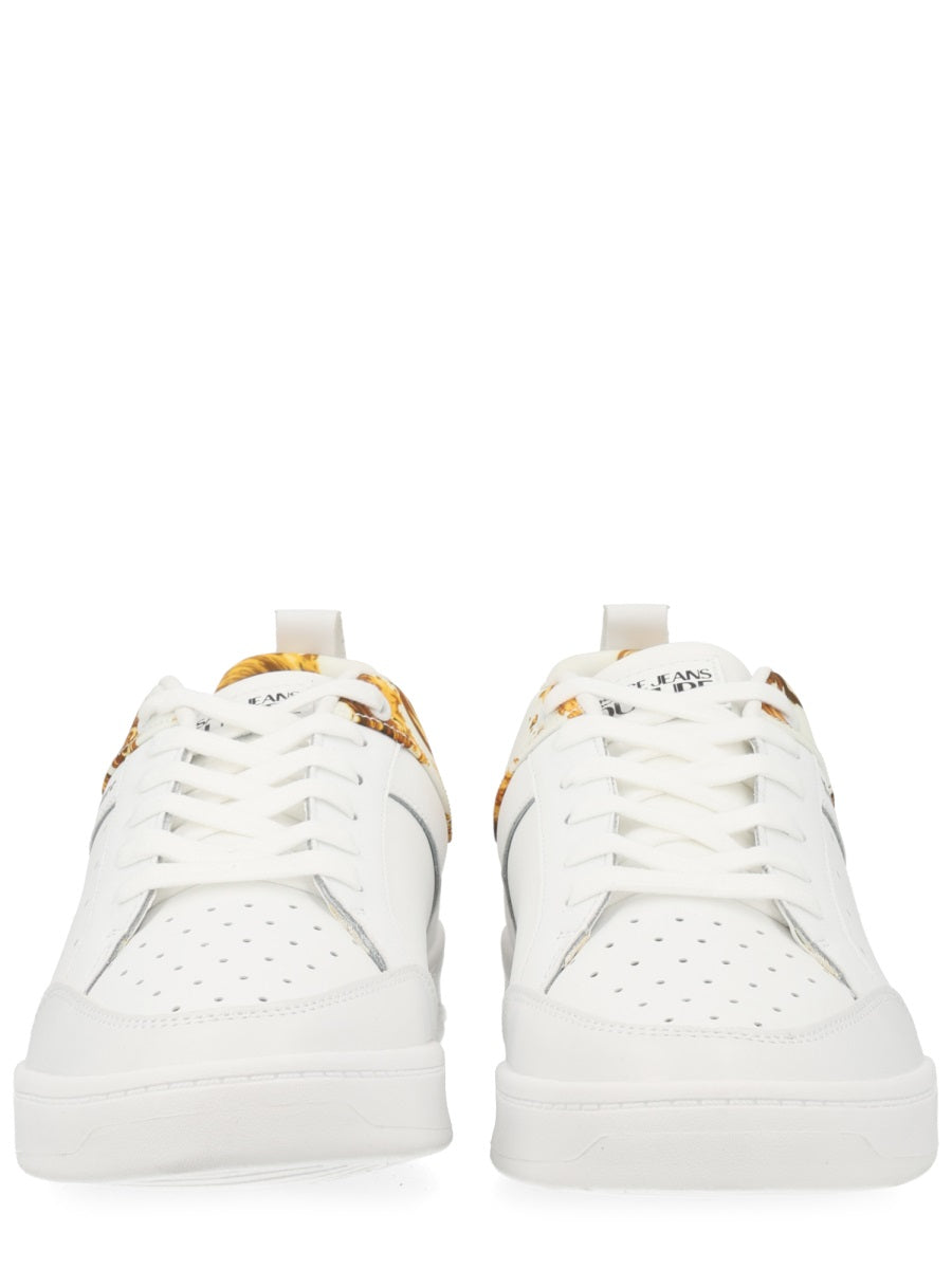 Black Gold Baroque Pattern Sneakers
