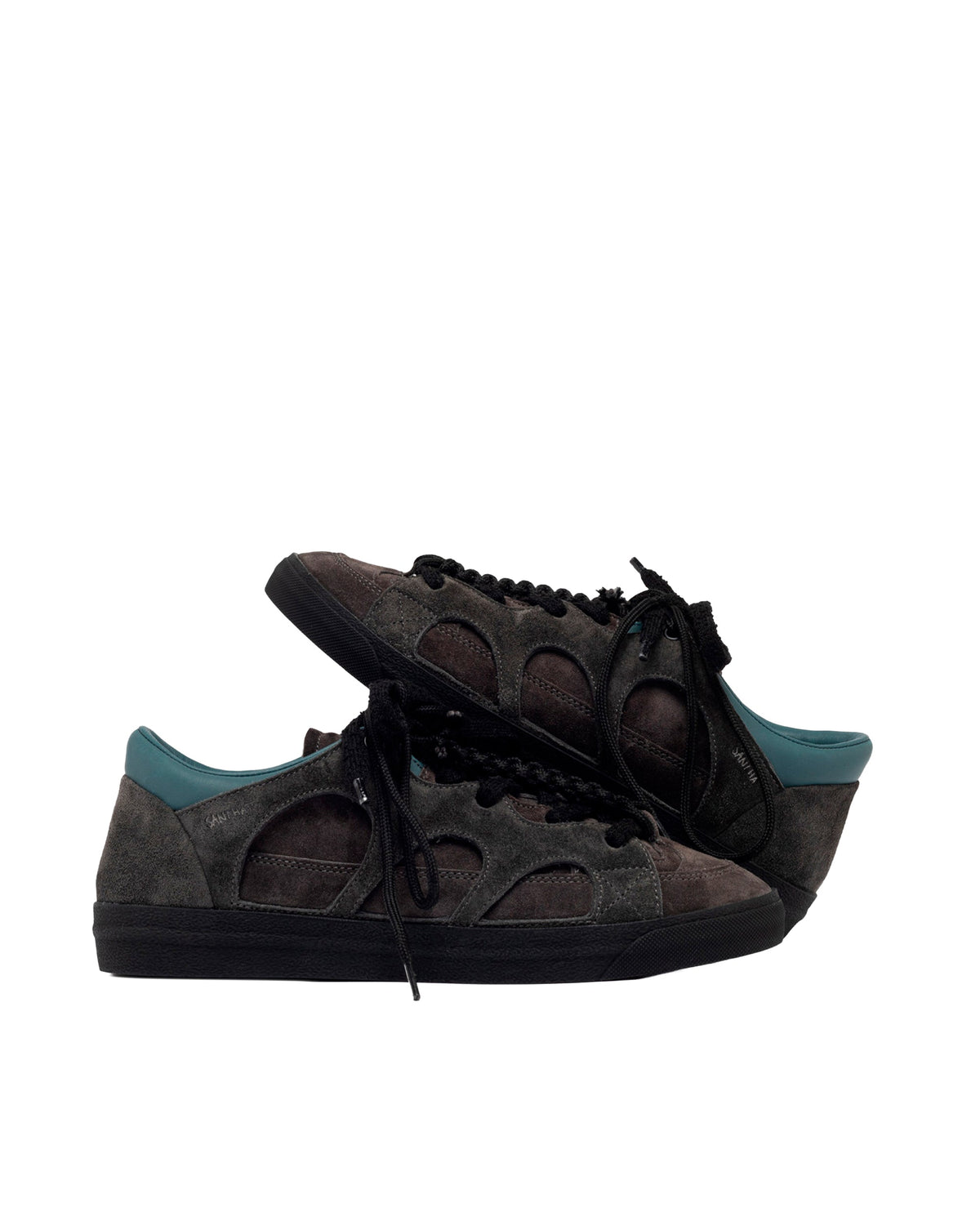Gray Love Park Low-Top Suede Sneakers