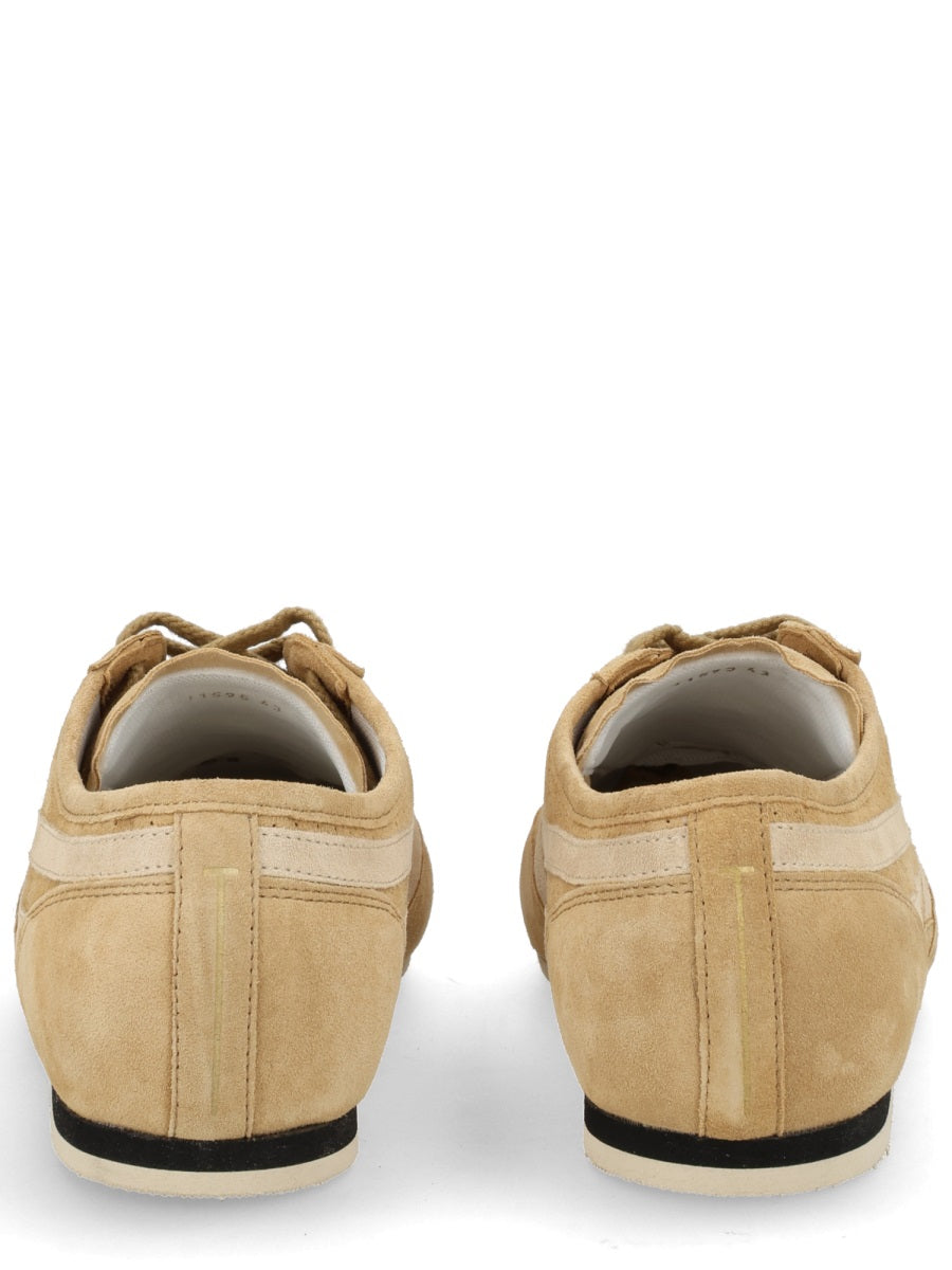 Brook Calf Leather Cotton Panel Sneakers
