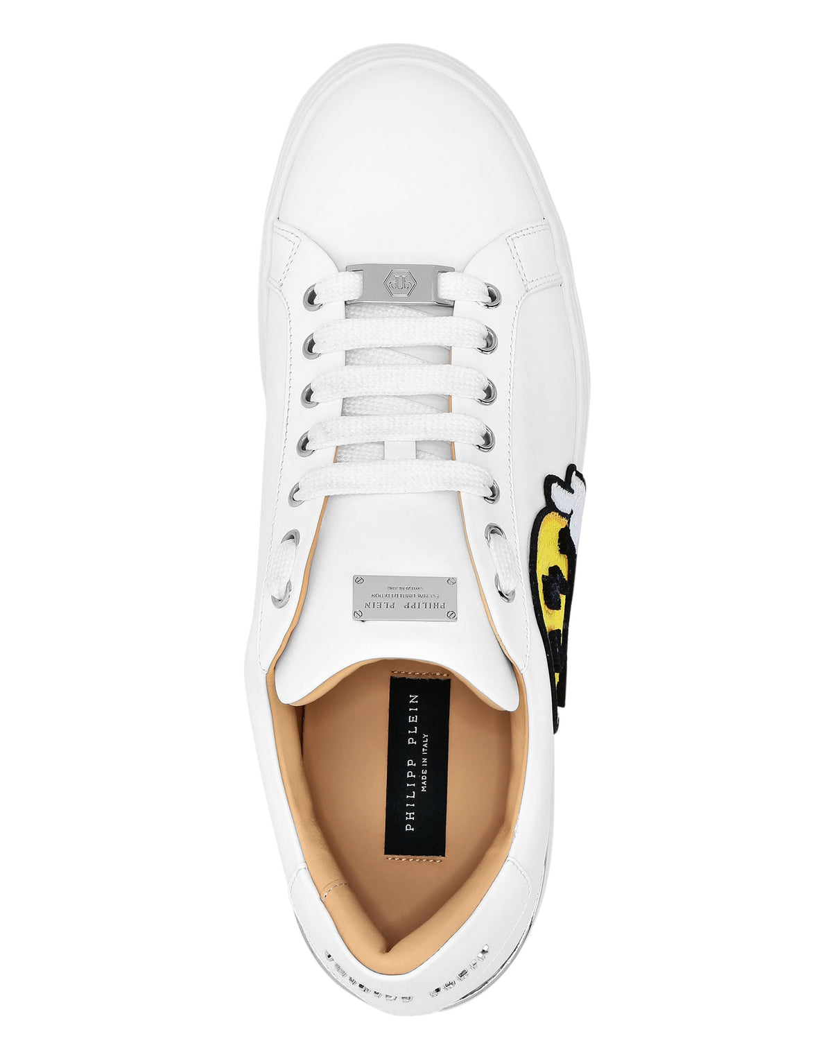 Leather Lo-Top Sneakers Strass Smile