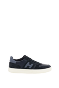 Blue Leather Suede Inserts Sneakers