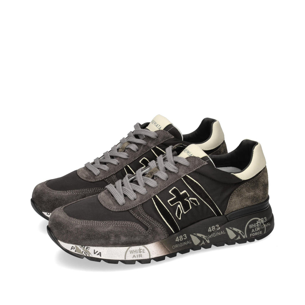 Grey Sporty Suede Fabric Sneakers