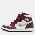 Air Jordans Burgundy/white Leather Jordan 1 Retro High Bordeaux Sneakers