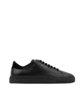 Low-Top Sneakers in Certified Leather with Gold Accents