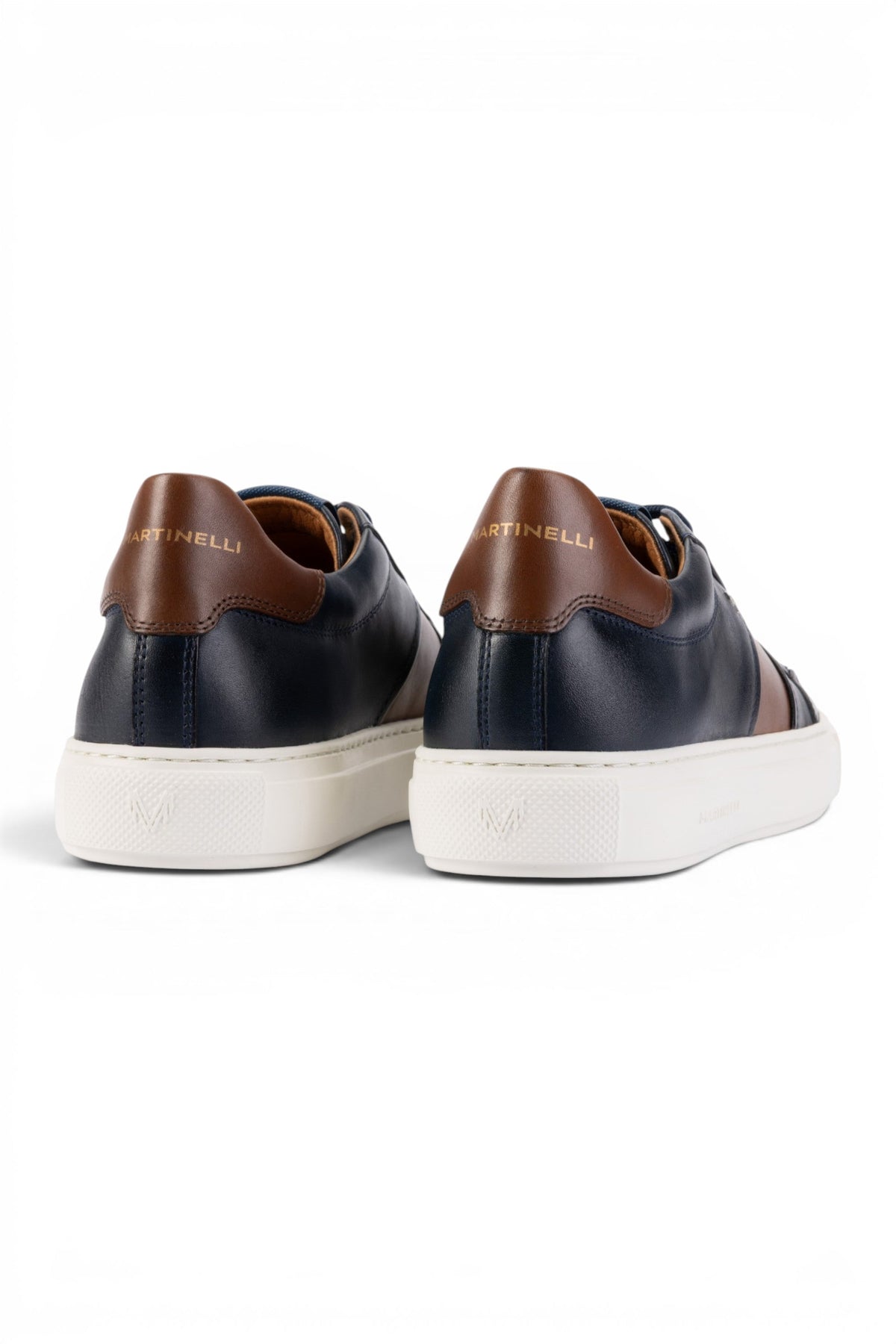 Martinelli Men's Blue Leather Sneakers Trainer Shoes - Hastings
