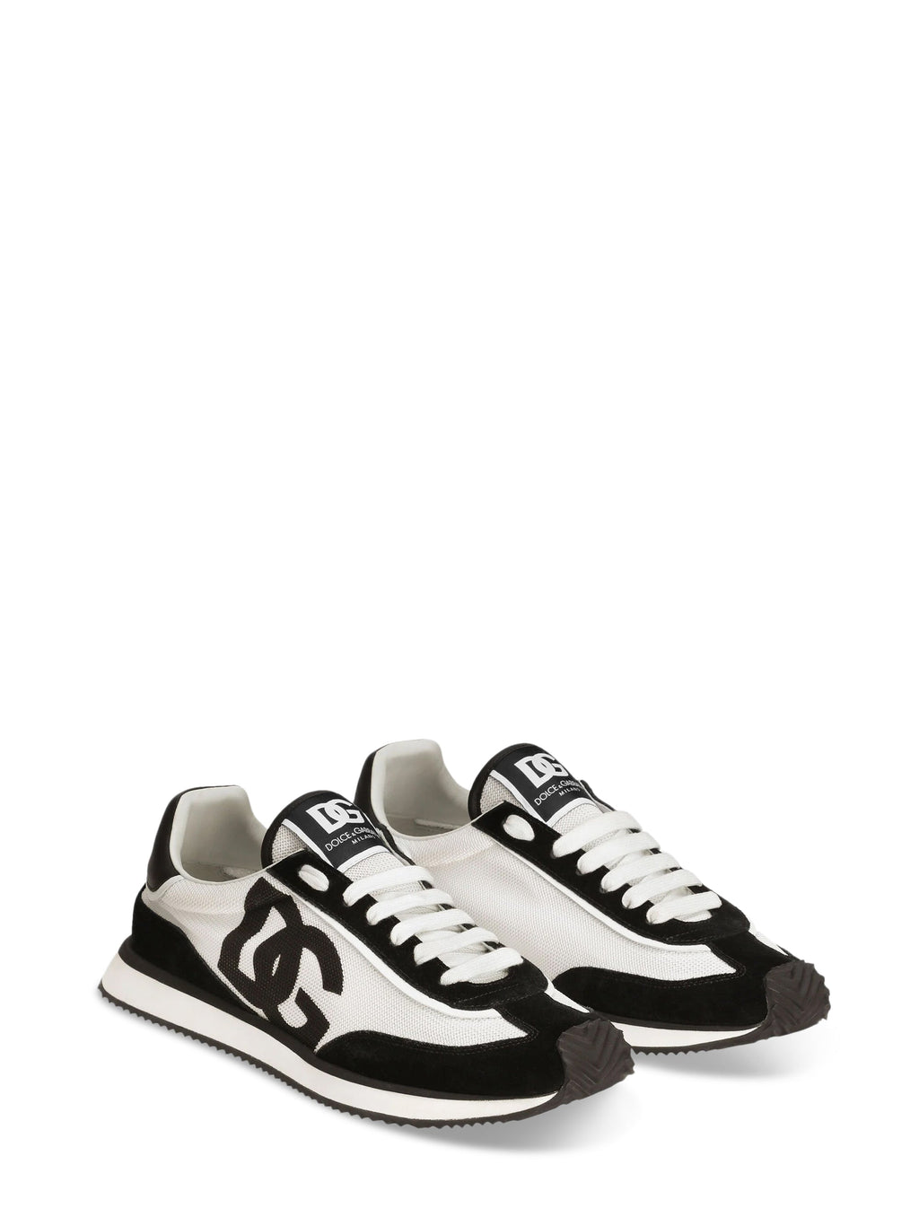 Low-Profile Sneakers With Bold Black Overlays