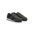 Low-top trainers with structured trims
