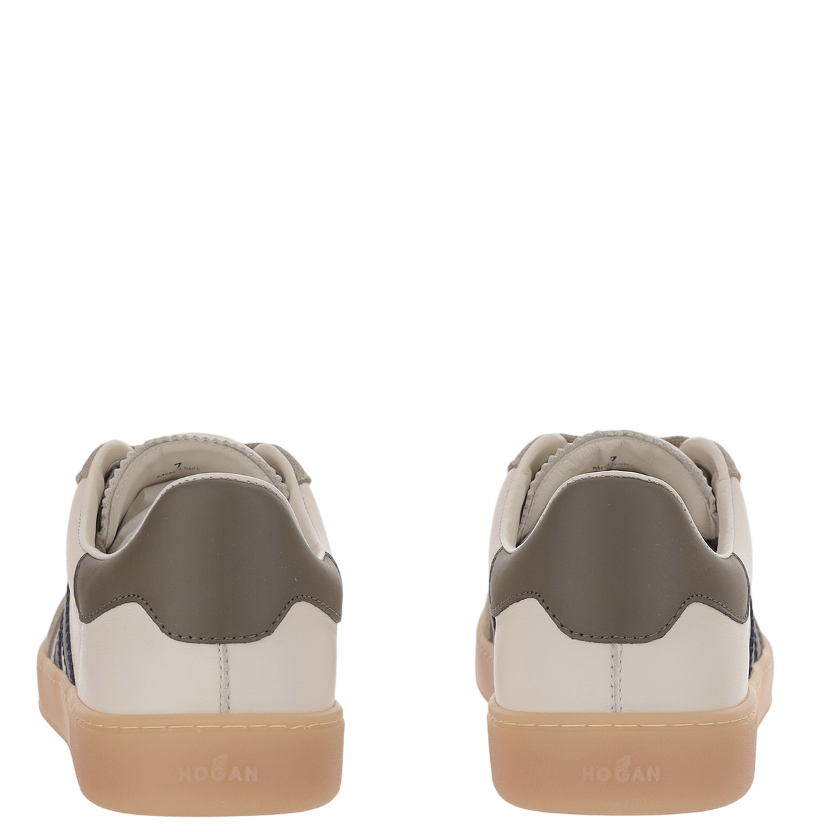 Low-Top Leather Sneakers With Suede Inserts And Memory Foam Insole