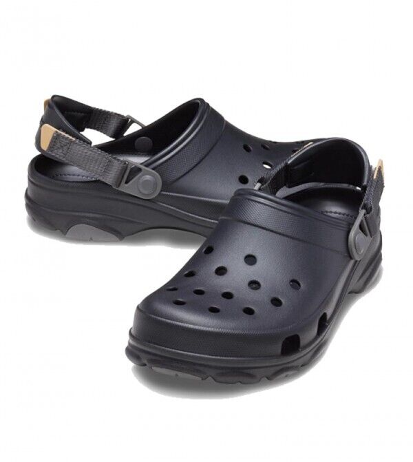 Crocs Classic All Terrain Clog 206340-001 Unisex Black Croslite Adjustable Strap
