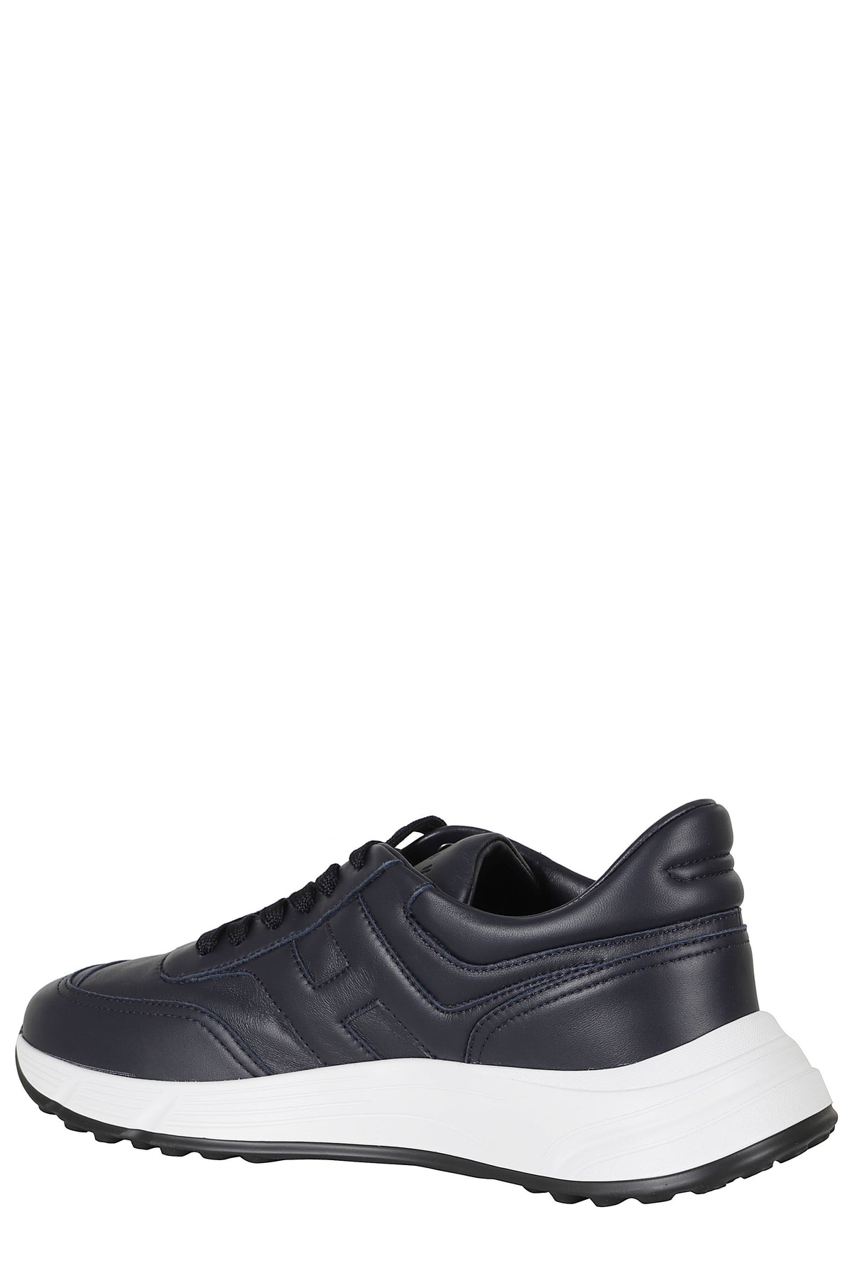 Blue Hyperlight Smooth Leather Rubber Sole Leather Sneakers