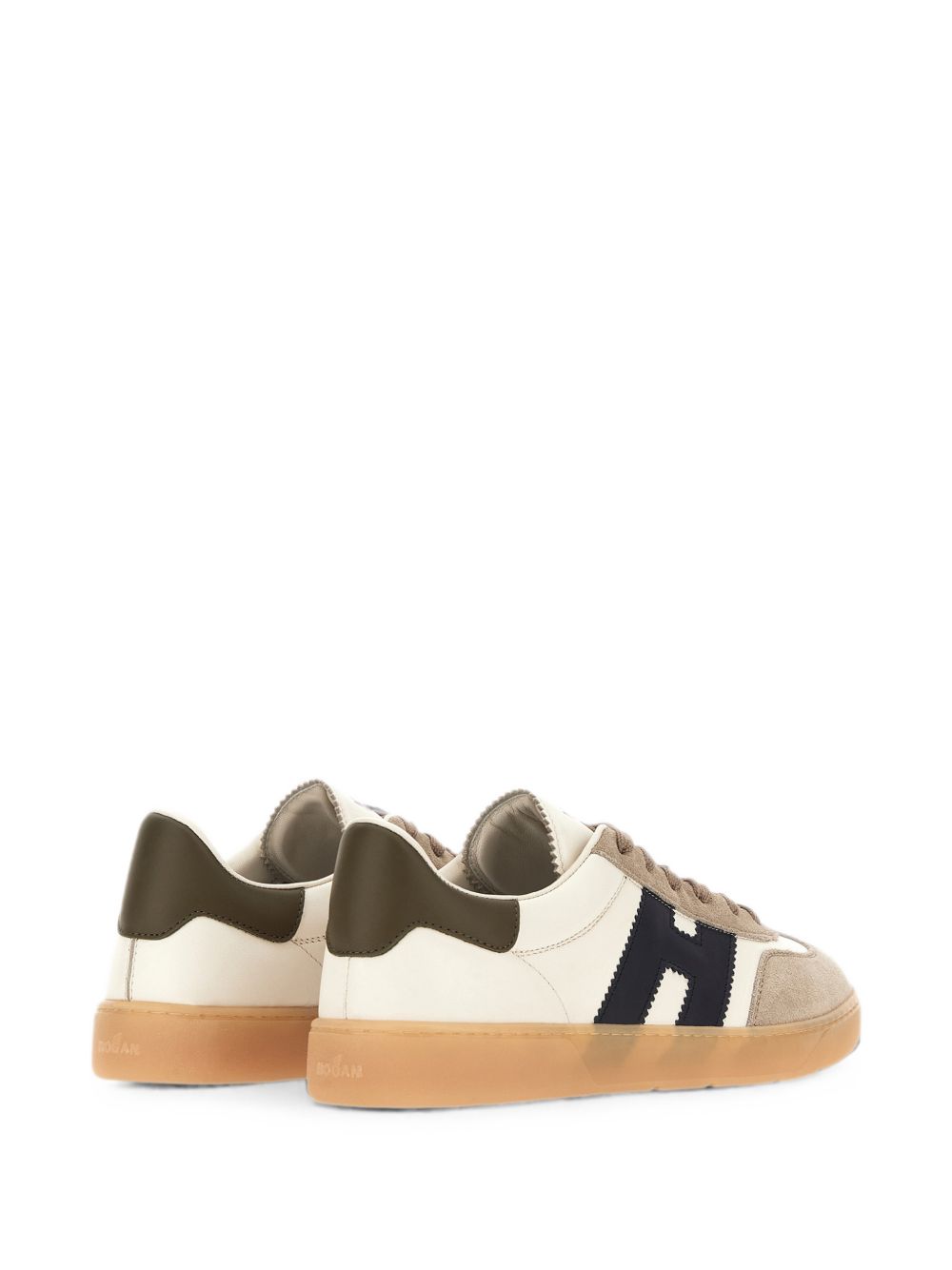Low-Top Textured Logo Sneakers
