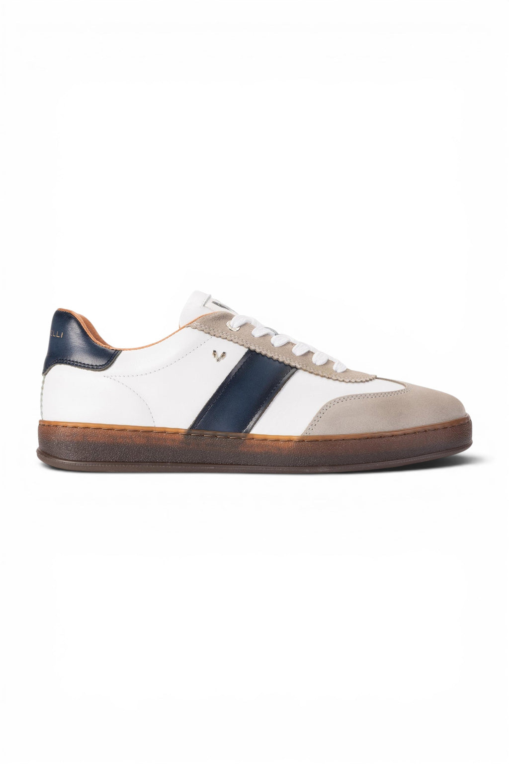 Martinelli Men's Blue Leather Sneakers Trainer Shoes - Seaford