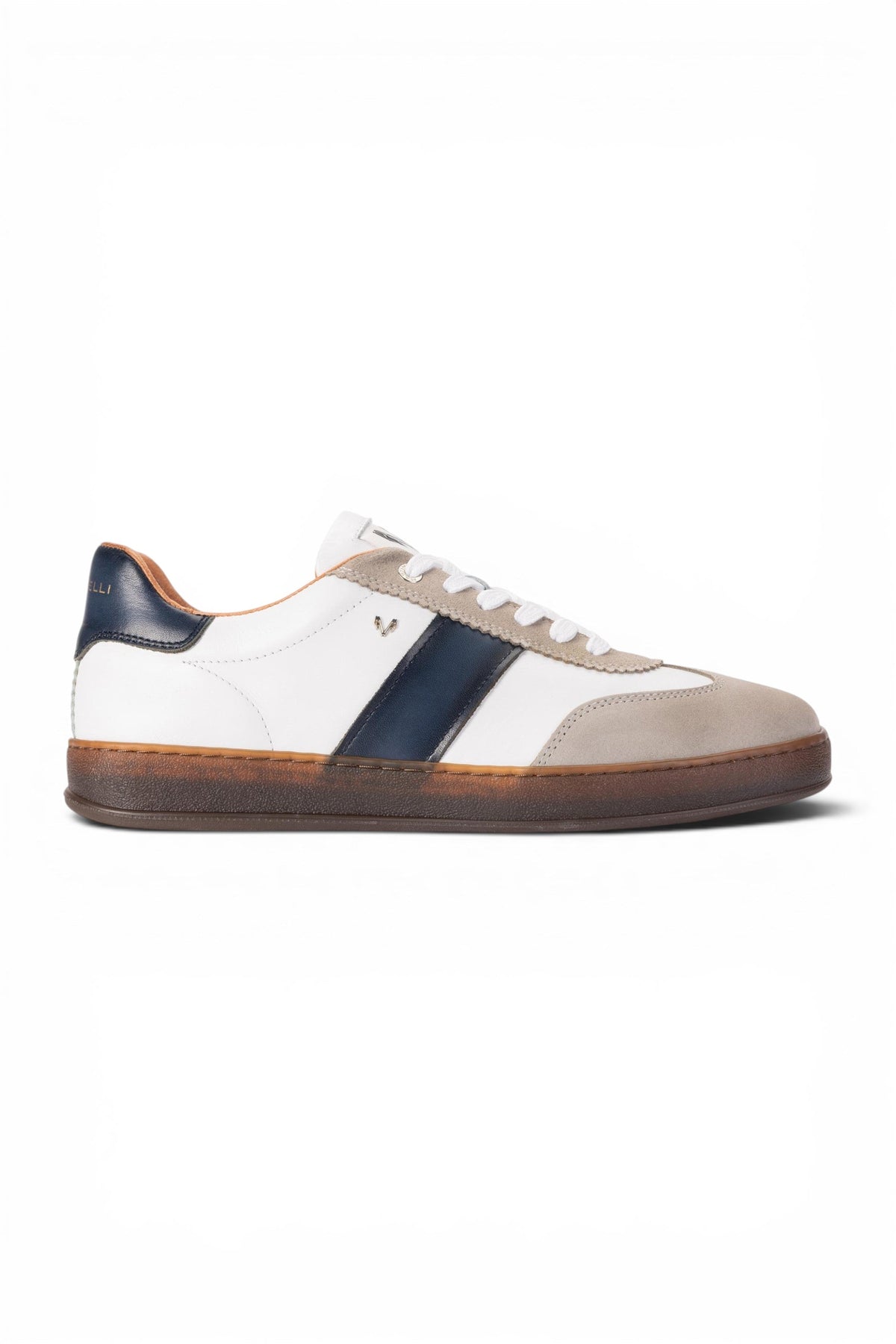 Martinelli Men's Blue Leather Sneakers Trainer Shoes - Seaford