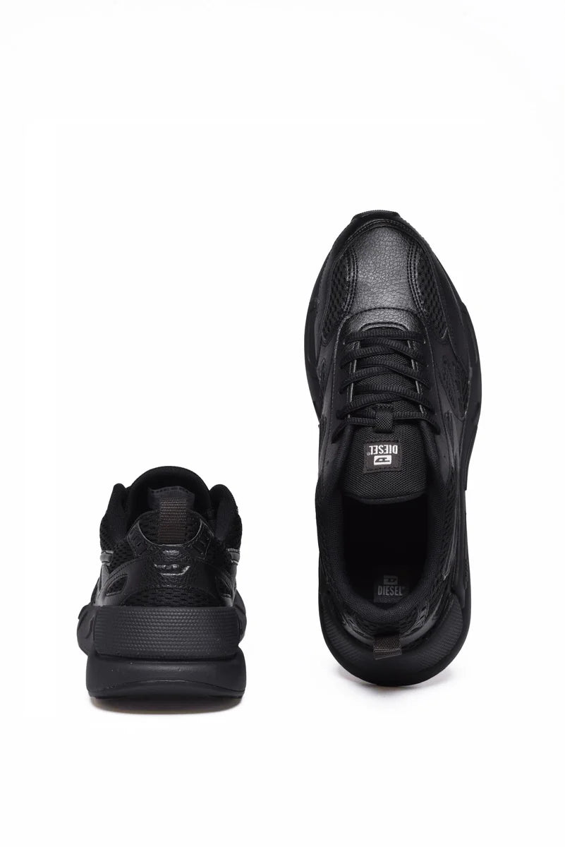 Black Men Polyester Serendipity Sport Sneakers