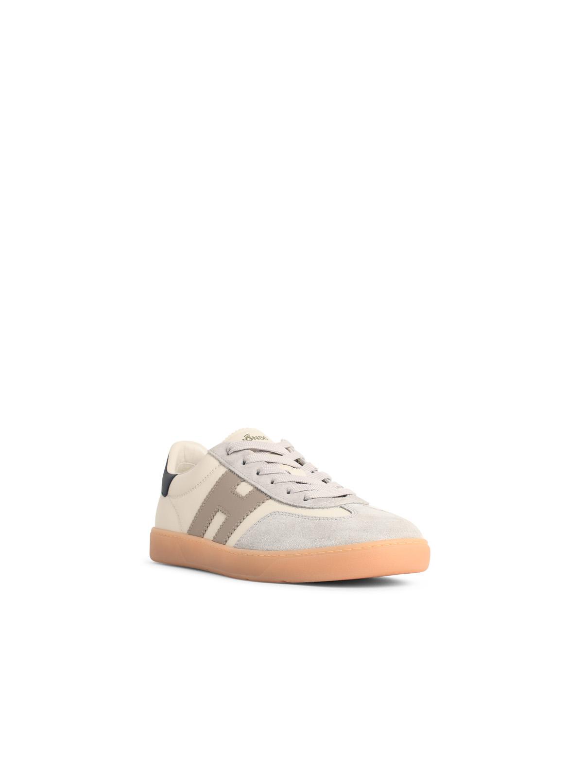 'Cool' White Leather Sneakers