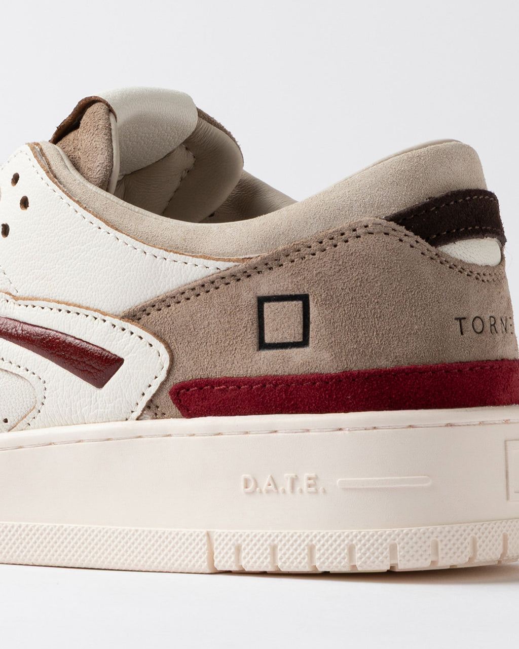 Colorblock Low-Top Sneakers with Perforated Suede and Cotton Laces