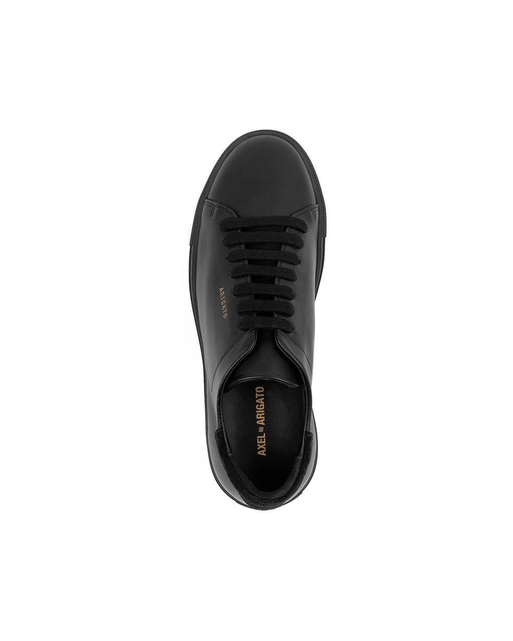 Low-Top Sneakers in Certified Leather with Gold Accents