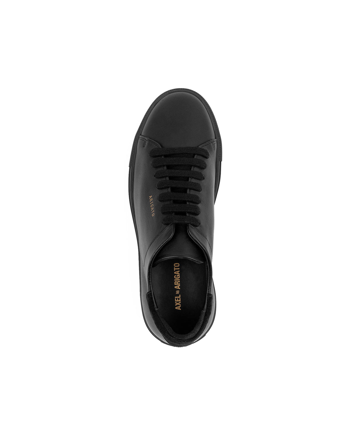 Low-Top Sneakers in Certified Leather with Gold Accents
