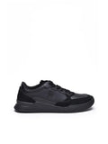 Black Leather Cupsole Sneakers