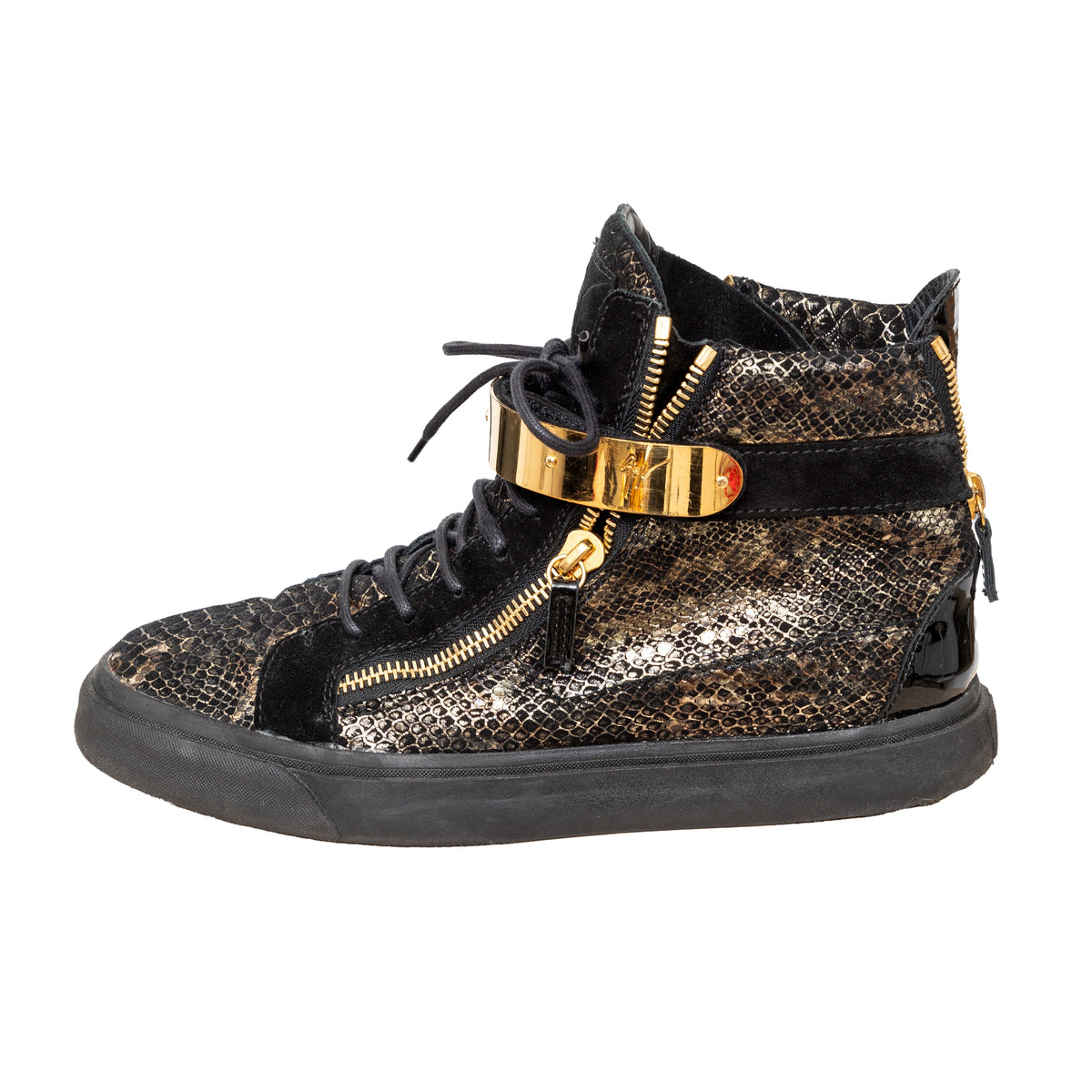 Giuseppe Zanotti Printed Snakeskin Sneakers - '10s