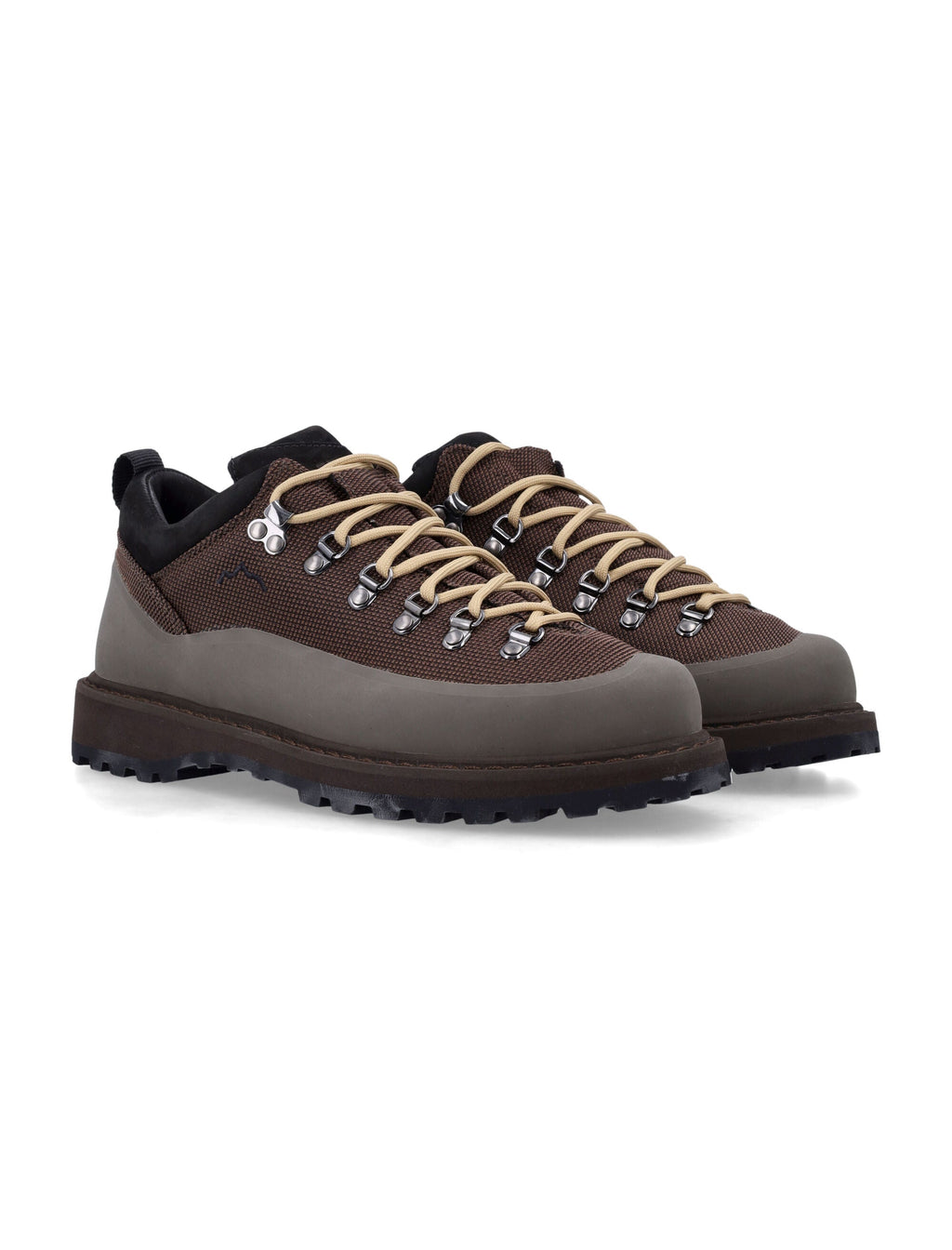 Brown Technical Rubber Low-Top Sneakers
