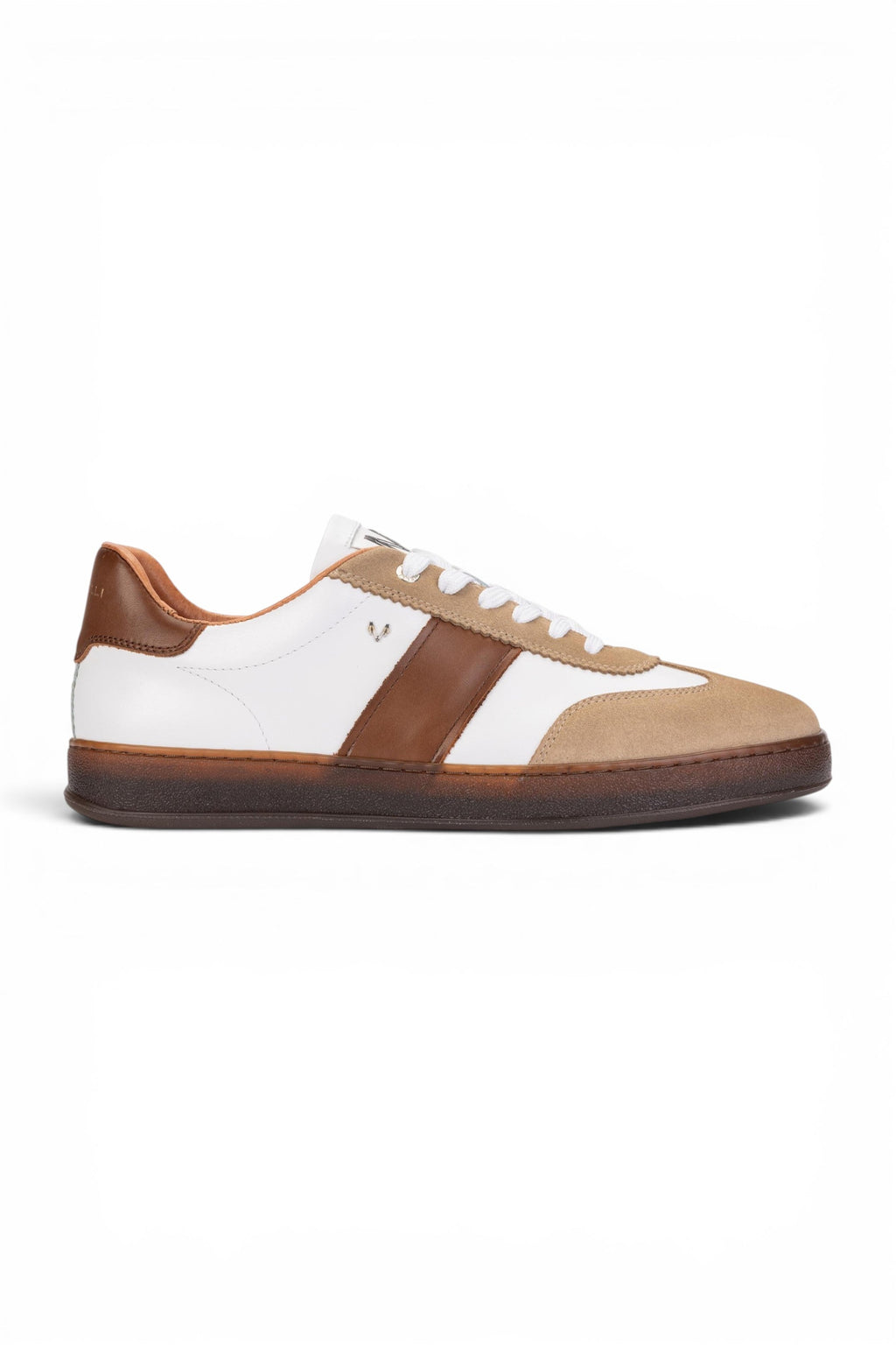 Martinelli Men's Brown Leather Sneakers Trainer Shoes - Seaford