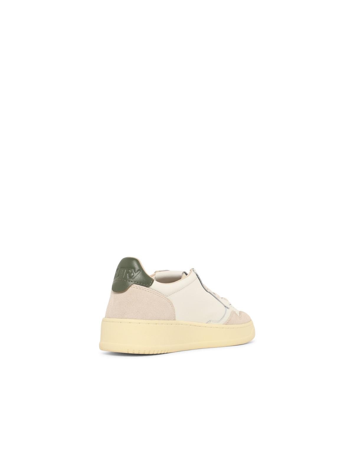 'Medalist Low' White And Green Leather Sneakers