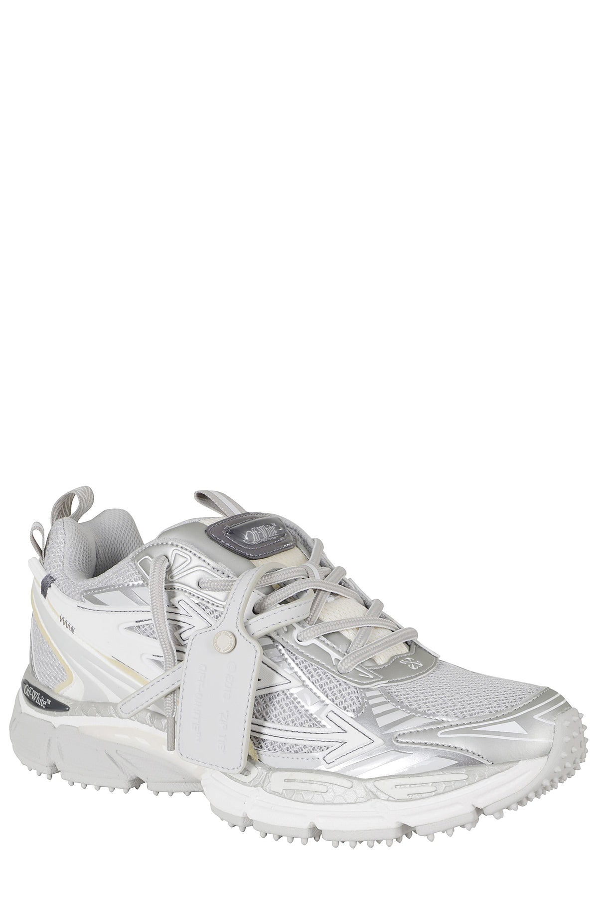 Gray Be Right Back Mesh Leather Sneakers