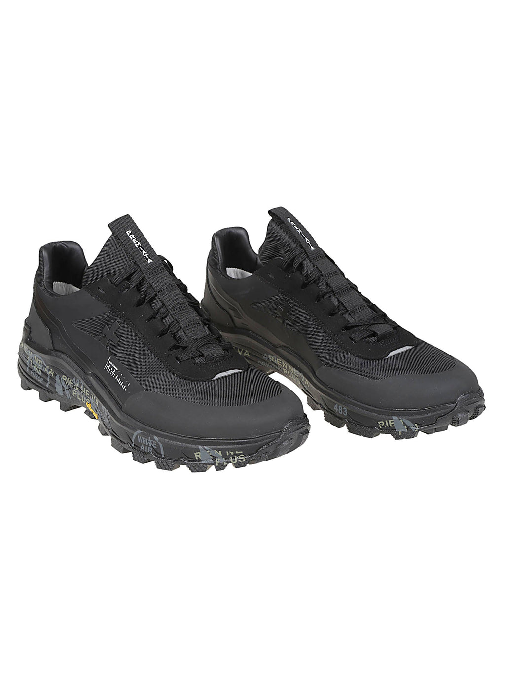 Black Devin Low-Profile Polyurethane Sneakers