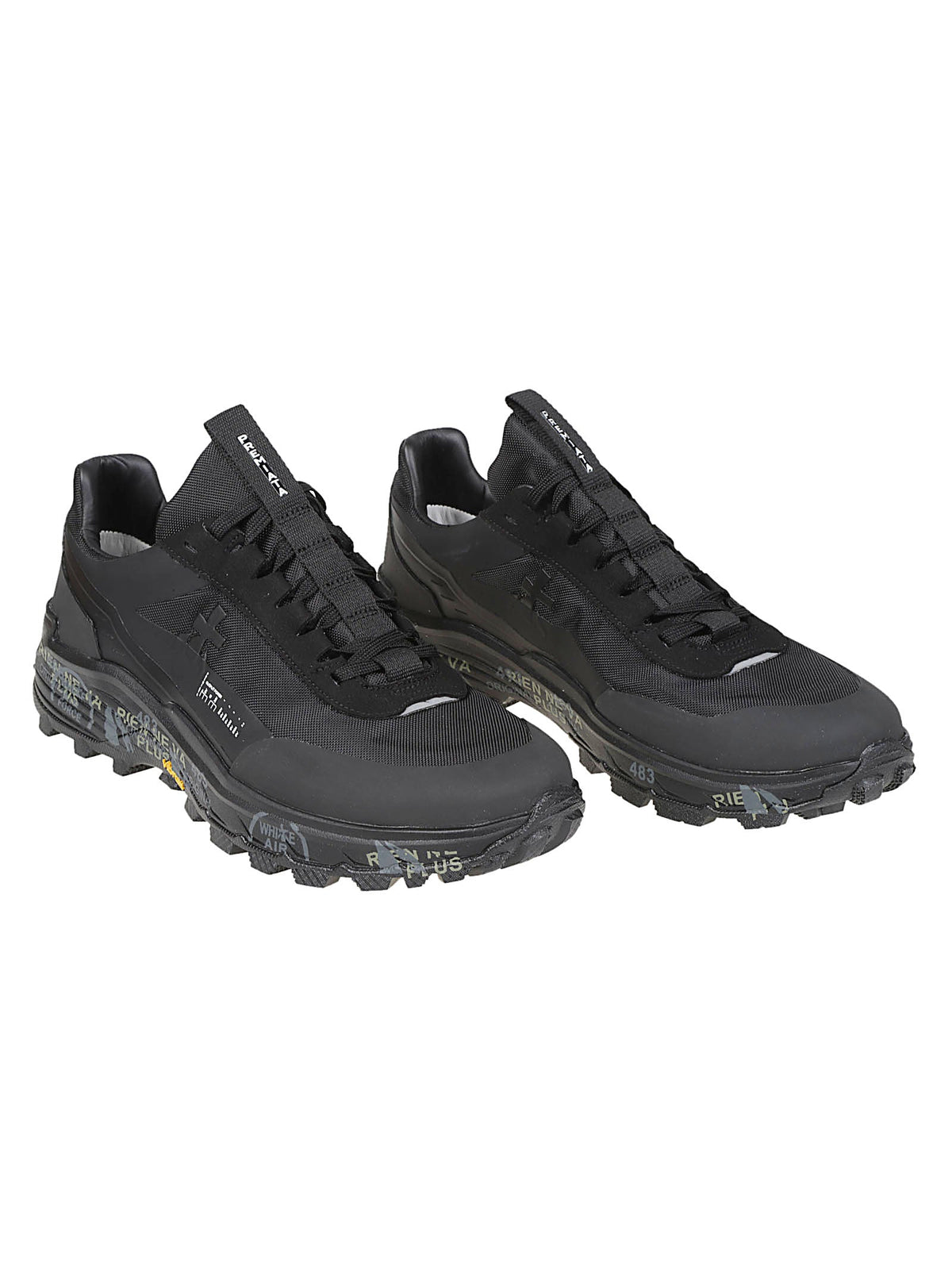Black Devin Low-Profile Polyurethane Sneakers