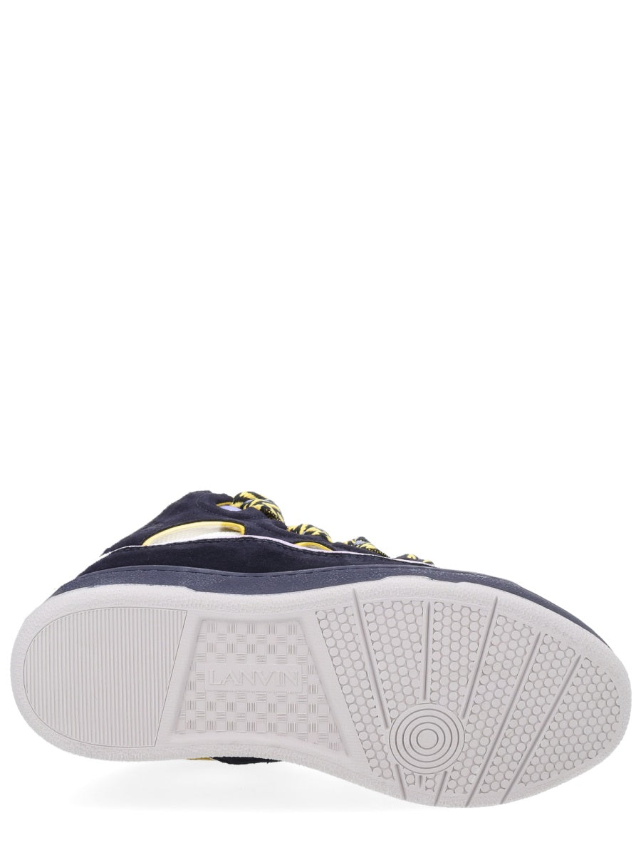 Black Curb Zigzag Laces Padded Sneakers