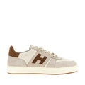H668 Allacciato H Banda Sneakers in Beige Brown